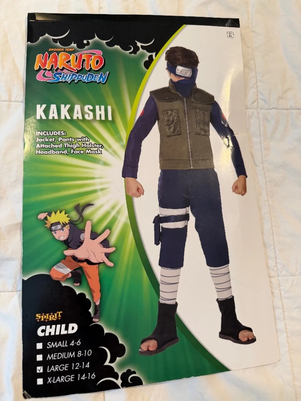 Naruto Kakashi Halloween costume Kids size Large